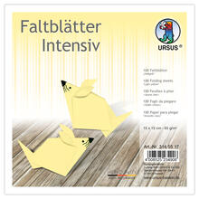 Faltbltter intensiv, 100 Blatt, 15 x 15 cm, Hellgelb