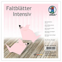 Faltbltter intensiv, 100 Blatt, 15 x 15 cm, Altrosa