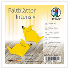 Faltbltter intensiv 100 Blatt, 10x10cm, gelb