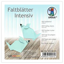 Faltbltter intensiv 100 Blatt, 10x10cm, hellblau