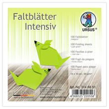Faltbltter intensiv 100 Blatt, 10x10cm, hellgrn