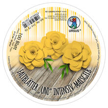Faltbltter Rund, intensiv durchgefrbt, 100 Blatt,  12 cm, 65g/qm, Maisgelb
