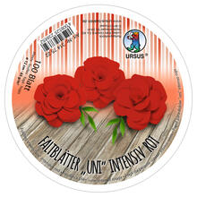 Faltbltter Rund, intensiv durchgefrbt, 100 Blatt,  12 cm, 65g/qm, Rot