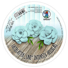 Faltbltter Rund, intensiv durchgefrbt, 100 Blatt,  12 cm, 65g/qm, Hellblau