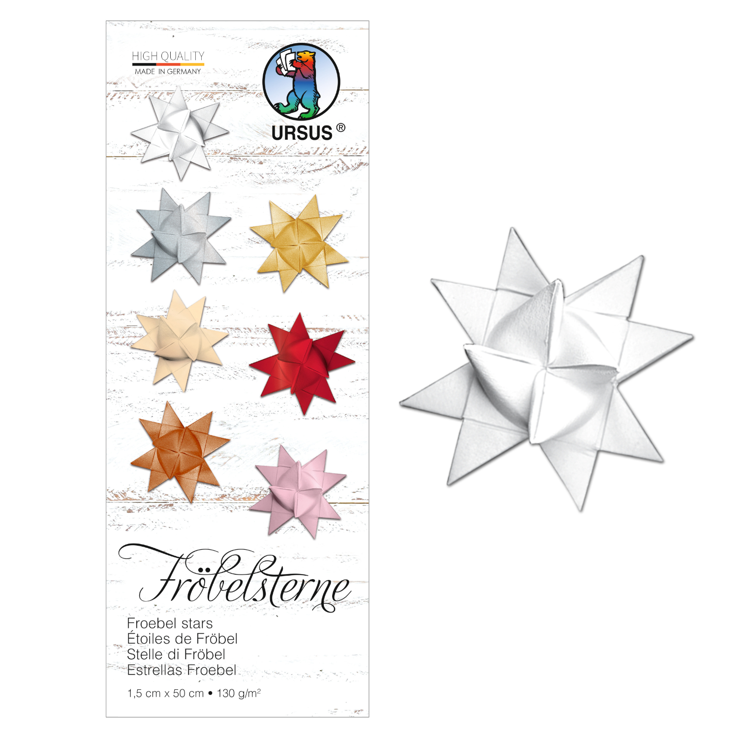 NEU Papierstreifen 130g/qm, 80 Stck 1,5x50 cm, Wei