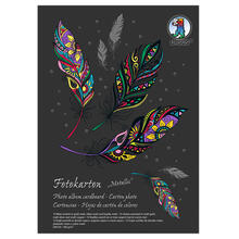 Fotokarton-Block Metallic, DIN A4, 300g/qm, 10 Blatt, 3 sortierte Farben