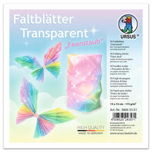 Faltbltter Transparentpapier, 15 x 15 cm, 115g/qm, 50 Blatt, Feenstaub