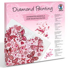 Diamond Painting Set Mandala, 30 x 30 cm Keilrahmen mit Zubehr, Herz