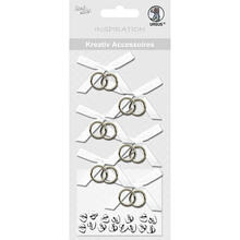 SALE Kreativ-Accessoires mit Klebepads, Hochzeit silber