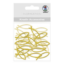 SALE Deko-Accessoires Fische Gold folienveredelt 20 Stk