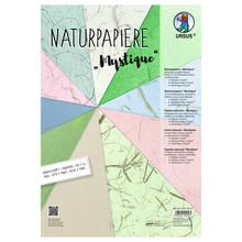 Naturpapiere Mystique, handgeschpft, ca. 22 x 32 cm, 10 Blatt sortiert