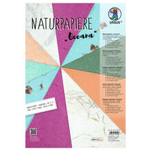 Naturpapiere Oceana, handgeschpft, ca. 22 x 32 cm, 10 Blatt sortiert