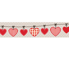 SALE Masking Tape Klebeband Herzen Landhaus Rot
