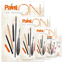 NEU Clairefontaine Multitechnik Paint On, mit leichter Körnung, geleimt 250g/qm, 40 Blatt, extraweiß - Verschiedene Größen