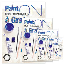 NEU Clairefontaine Multitechnik PaintOn, mit zwei Körnungen, geleimt 250g/qm, 20 Blatt, weiß - Verschiedene Größen