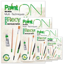 NEU Clairefontaine Block Paint'On, Recycelt, 30 Blatt, 250g/qm - Verschiedene Größen