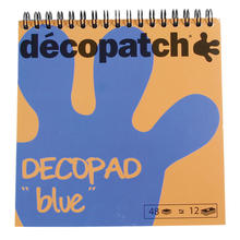 Decopad, 12 x 4 Blätter, 15cm x 15 cm, blau