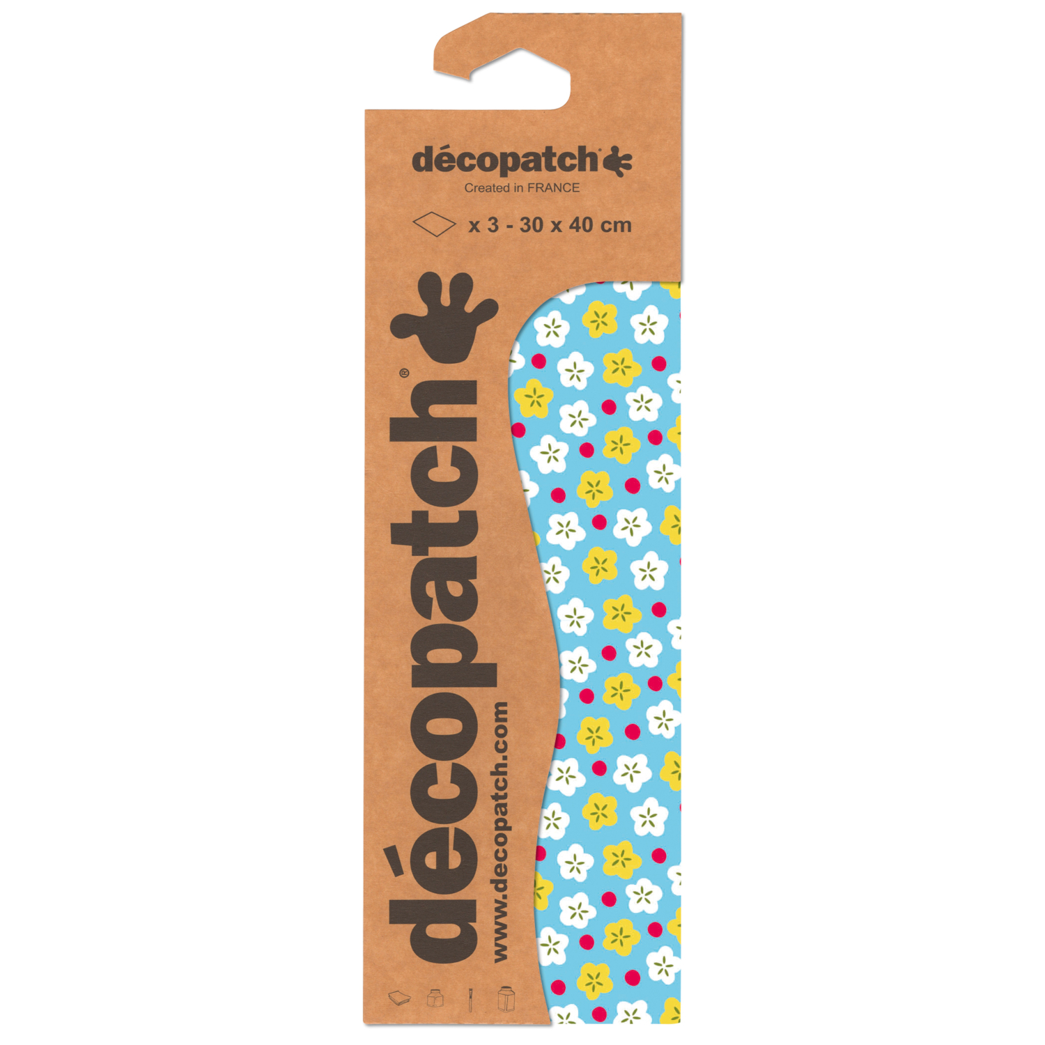 NEU Decoupage- / Decopatch-Papier mit Metallic-Effekt, 3 Bogen 30 x 40 cm, Motiv-Nr. 852