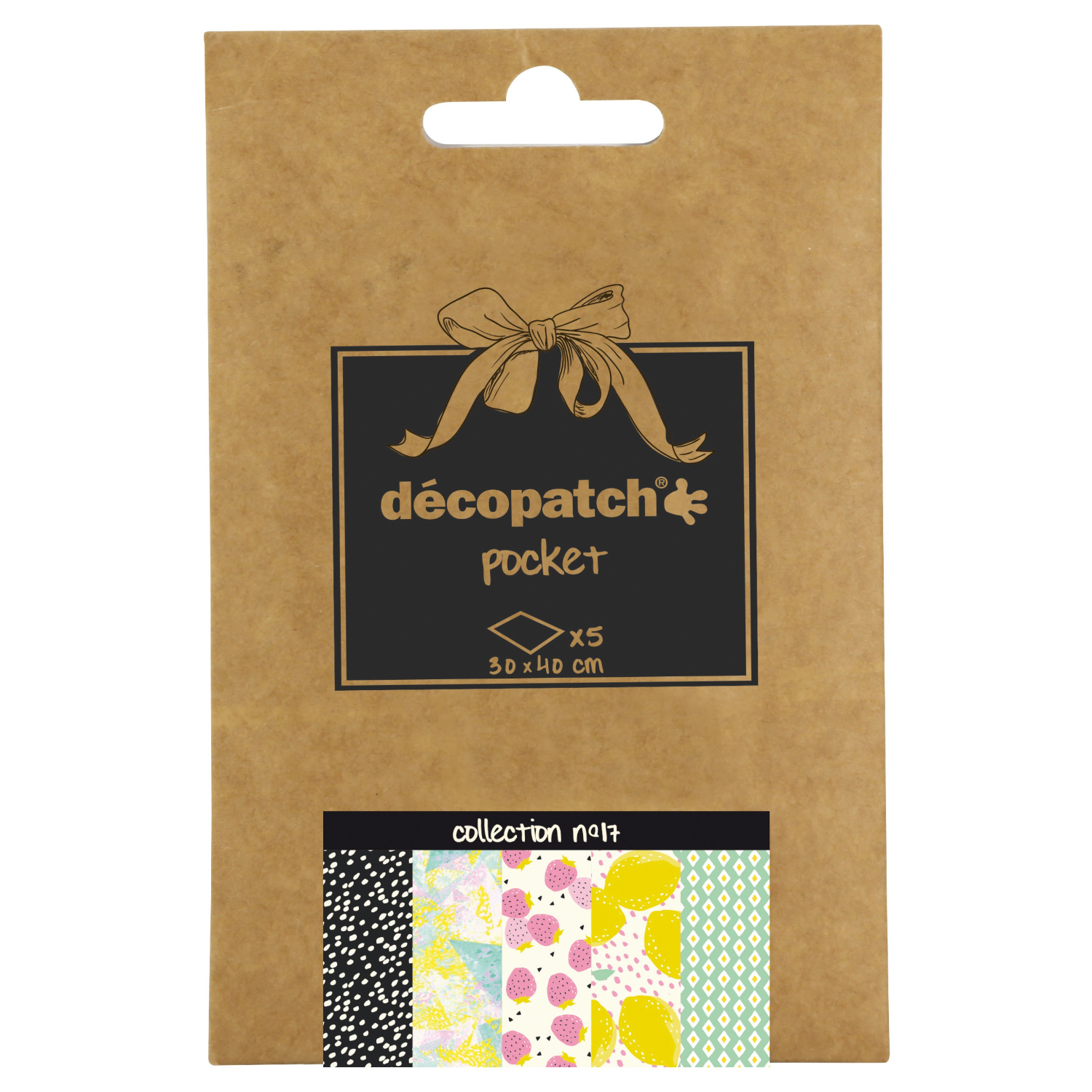 NEU Decoupage- / Decopatch-Papier Pocket-Sortierung, 5 Bogen 30 x 40 cm, Motive: 743, 684, 748, 745, 734