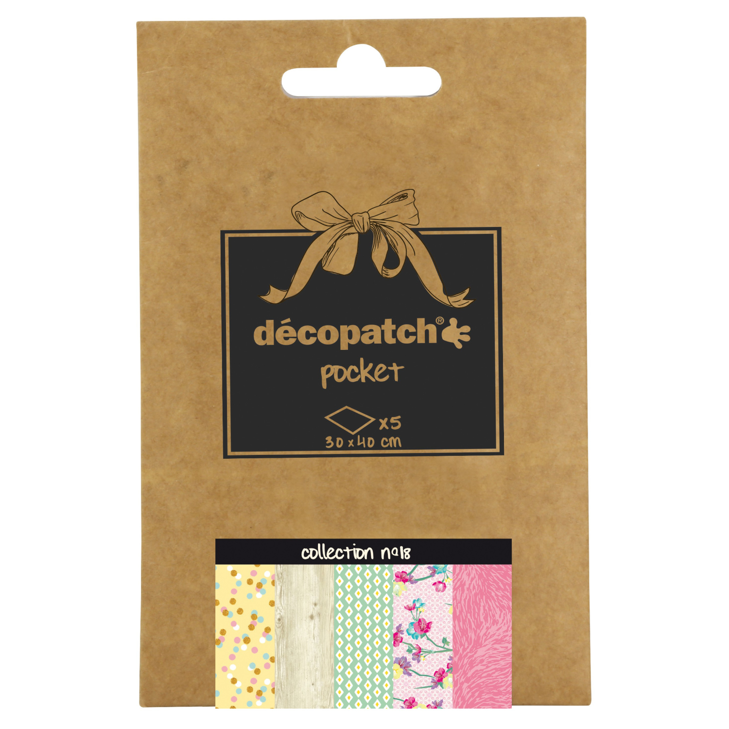 NEU Decoupage- / Decopatch-Papier Pocket-Sortierung, 5 Bogen 30 x 40 cm, Motive: 746, 673, 734, 747, 667