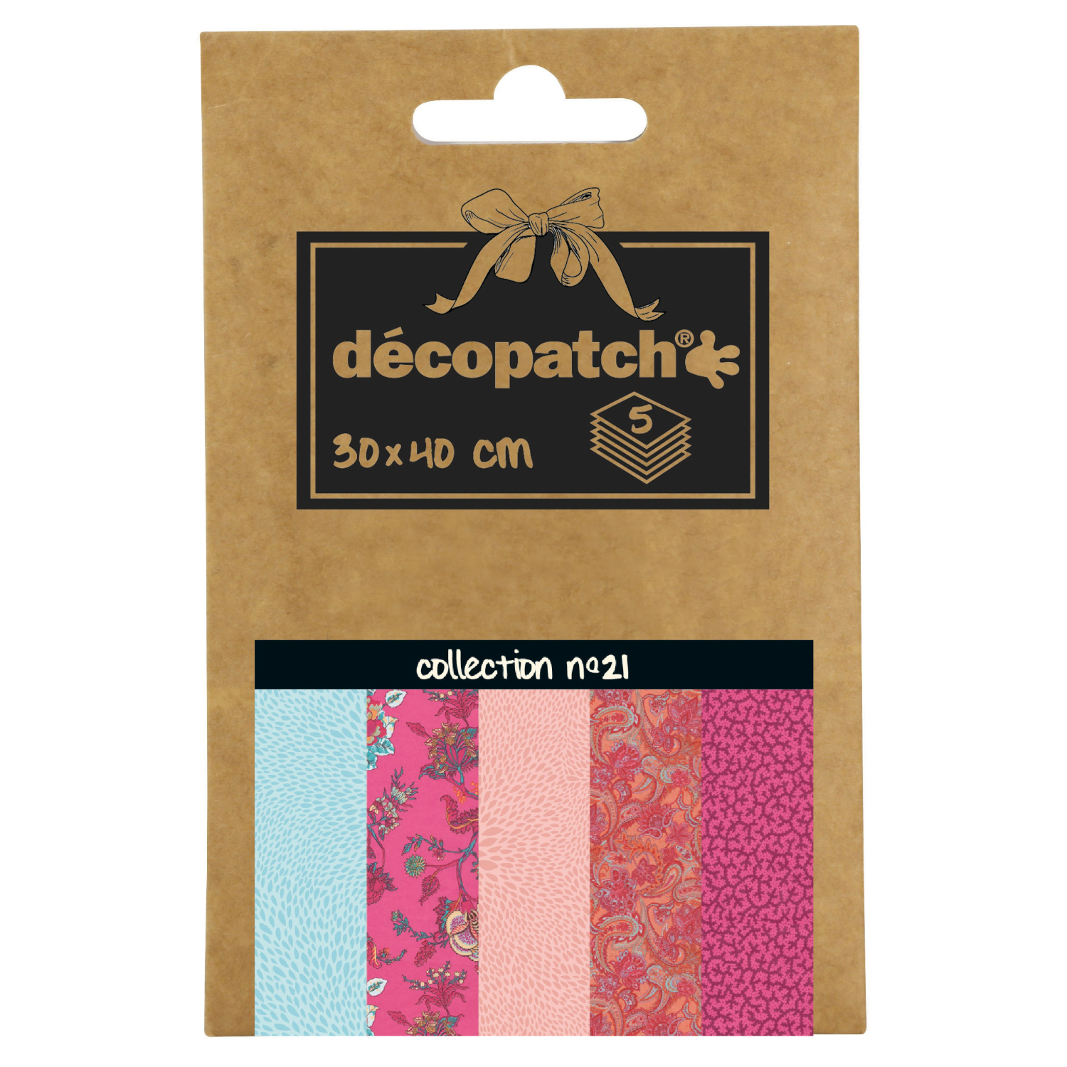 NEU Decoupage- / Decopatch-Papier Pocket-Sortierung, 5 Bogen 30 x 40 cm, Motive: 701, 711, 698, 747, 710