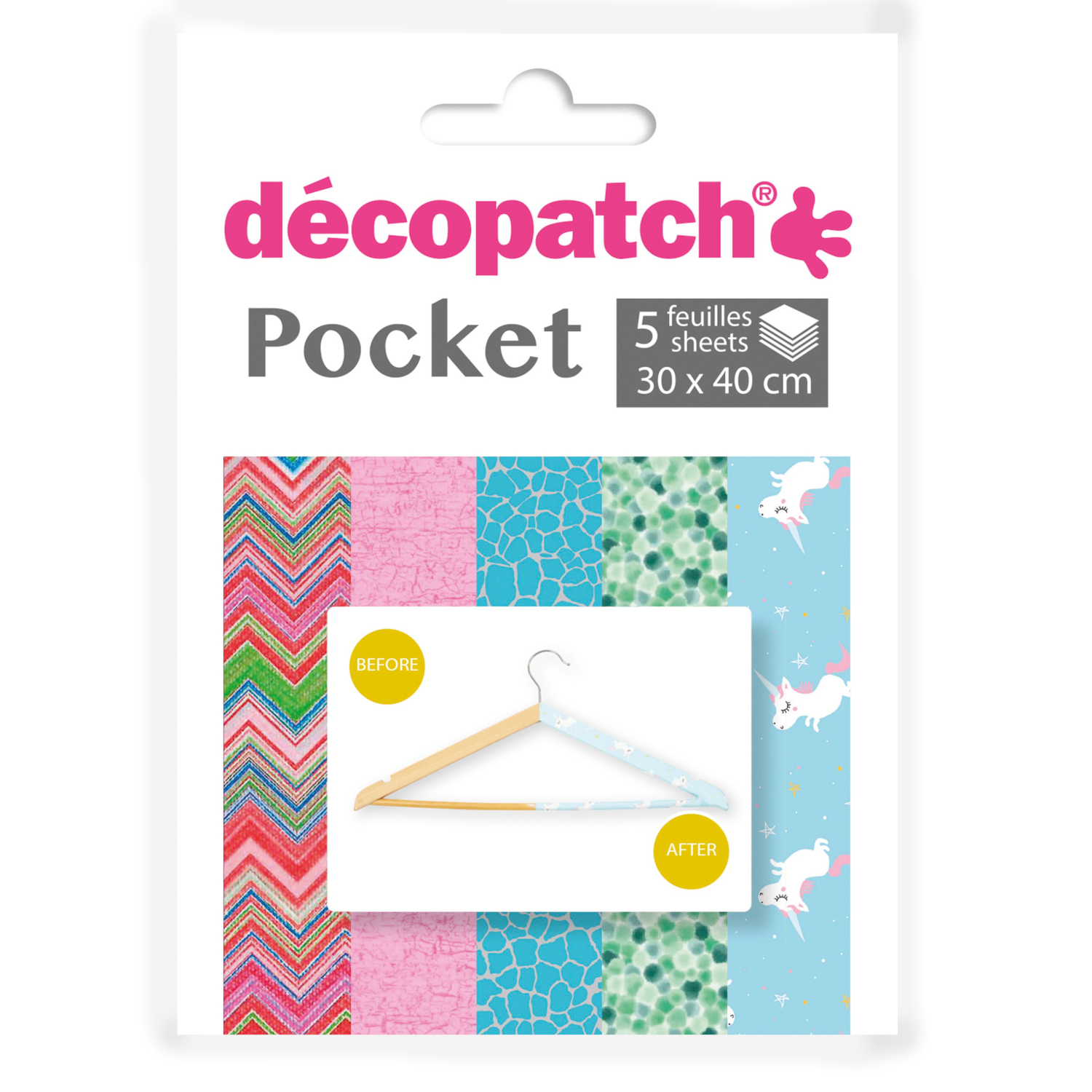 NEU Decoupage- / Decopatch-Papier Pocket-Sortierung, 5 Bogen 30 x 40 cm, Motive: 603, 299, 537, 830, 727
