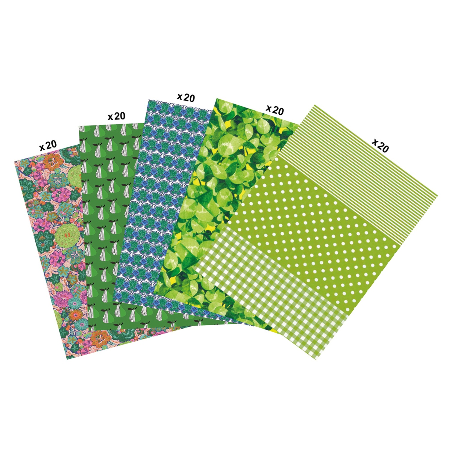 NEU Decoupage- / Decopatch-Papier Maxi-Packung, 100 Bogen 30 x 40 cm, Grn