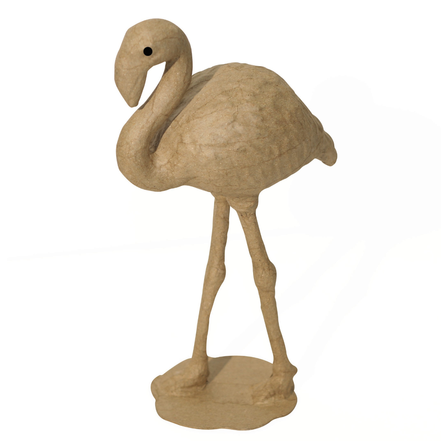 NEU Pappmaché-Figur, Flamingo, 15 x 7 x 27 cm