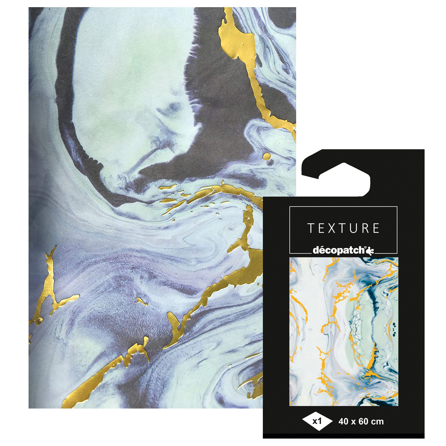 NEU Decoupage- / Decopatch-Papier mit Metallic-Effekt, 1 Bogen 60 x 40 cm, Motiv-Nr. 797