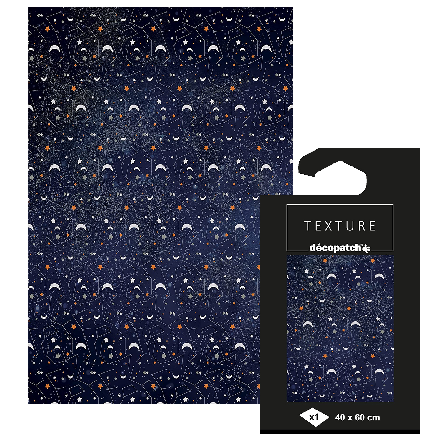 NEU Decoupage- / Decopatch-Papier mit Metallic-Effekt, 1 Bogen 60 x 40 cm, Motiv-Nr. 865