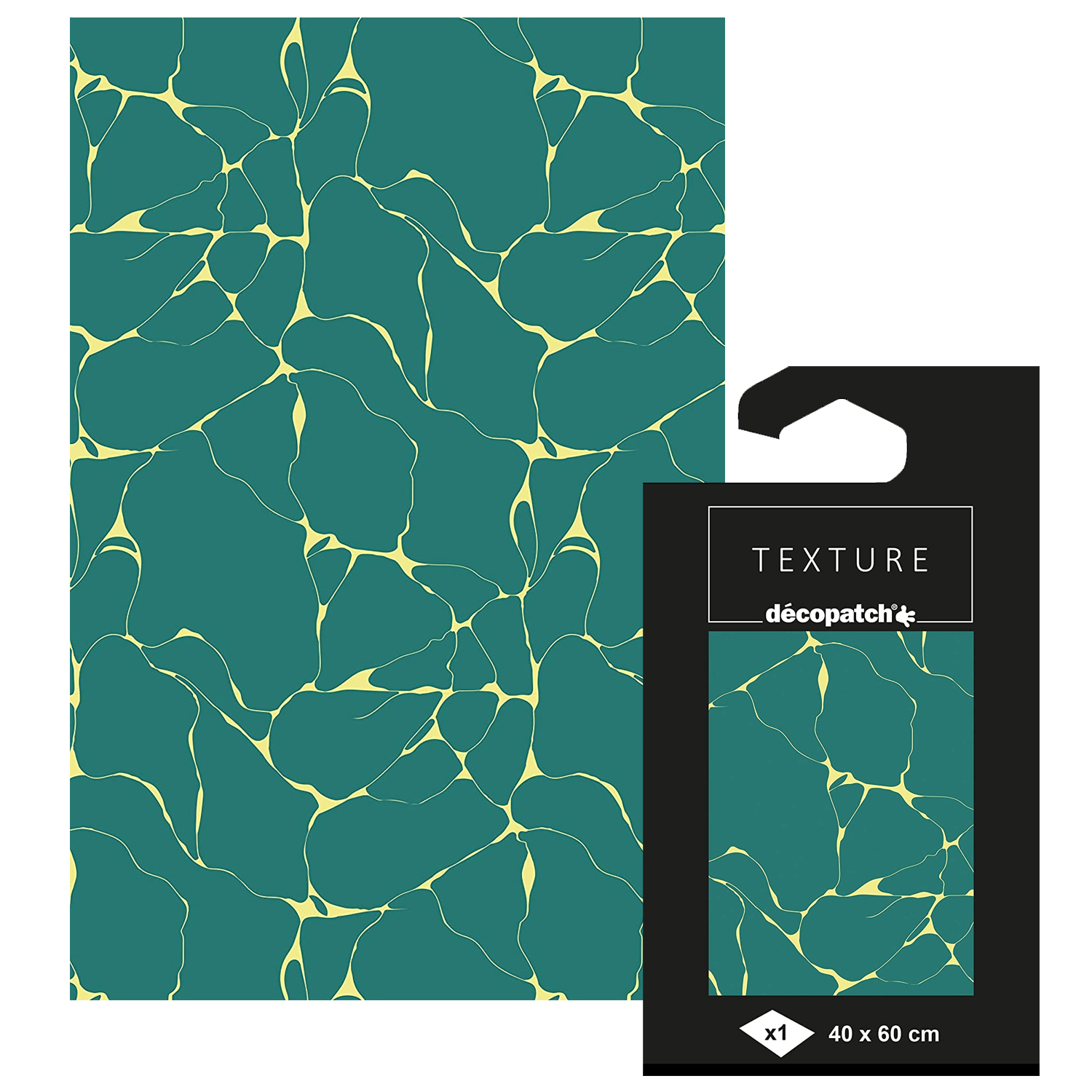 NEU Decoupage- / Decopatch-Papier mit Metallic-Effekt, 1 Bogen 60 x 40 cm, Motiv-Nr. 869