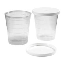 NEU Mini-Becher mit Deckel, fr 30 ml Inhalt, 75 Stck