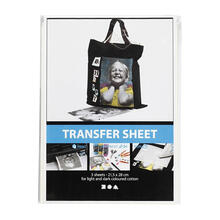 NEU Transfer-Bgelfolie, fr helle und dunkle Textilien, 3 Blatt 21,5 x 28 cm, Wei