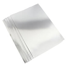 Metallic-Folienkarton / Bastelkarton, DIN A2, 280 g/qm, 10 Blatt, Silber