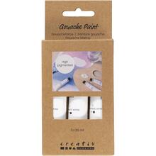 Set Gouachefarben, Wei�, 3x20 ml