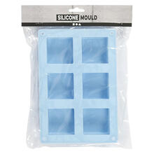 NEU Silikonform Quadrat, H 2,5 cm, L 21,5 cm, B 14,5 cm, Lochgre 5 x 5 cm, 60 ml, 1 Stk.