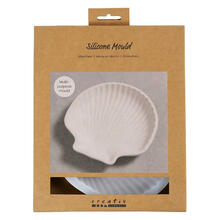 NEU Silikonform / Gieform, Muschelschale, 14,5 x 14 x 2,5 cm