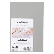 NEU Linoleum fr Linoldruck, 10 x 15 cm, Dicke 3 mm, Grau, 2 Stck