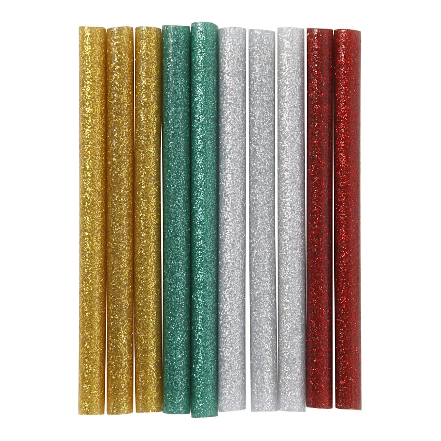 NEU Heikleber-Sticks Glitter bunt, 7 mm, 10 Stck