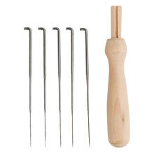 NEU Filznadelhalter aus Holz, 9 cm, mit 5 Nadeln