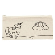 NEU Mppchen aus Baumwolle, bedruckt, Gre 21 x 9 cm, Hellnatur, Motiv Einhrner