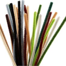 Pfeifenreiniger / Biegepl�sch / Chenilledraht, L�nge 30 cm, Dicke 6 mm, Natur, 25 St�ck