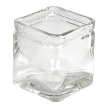 Kerzenhalter aus Glas, 5,5x5,5cm, 12er Pack