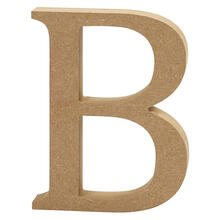 SALE MDF-Buchstabe, 8 cm, St�rke 1,5 cm, natur, B