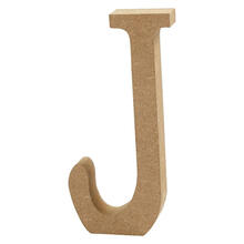NEU MDF-Buchstabe, 13 cm, Strke 2 cm, natur, J