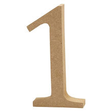 SALE MDF-Zahl, 8 cm, Strke 1,5 cm, natur, 1