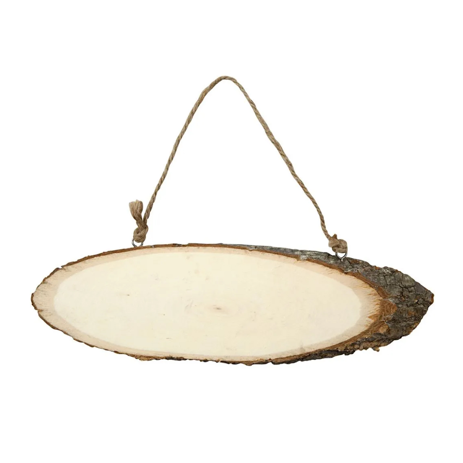 NEU Trschild Oval aus Naturholz mit Rinde, Hhe: 6-10 cm und Breite: 23-28 cm