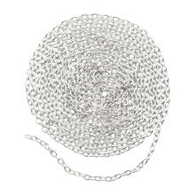 NEU Schmuckkette / Gliederkette, Metall silberfarben, 2 mm, 2 m