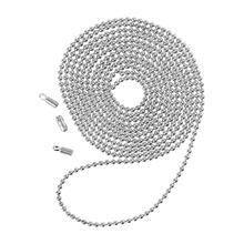 NEU Kugelkette inkl. Verschluss und Endkappen, silberfarben, 1,5 mm, 1 m
