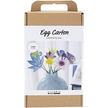 Kreativ Set Eierkarton-Blumen, Pastellfarben